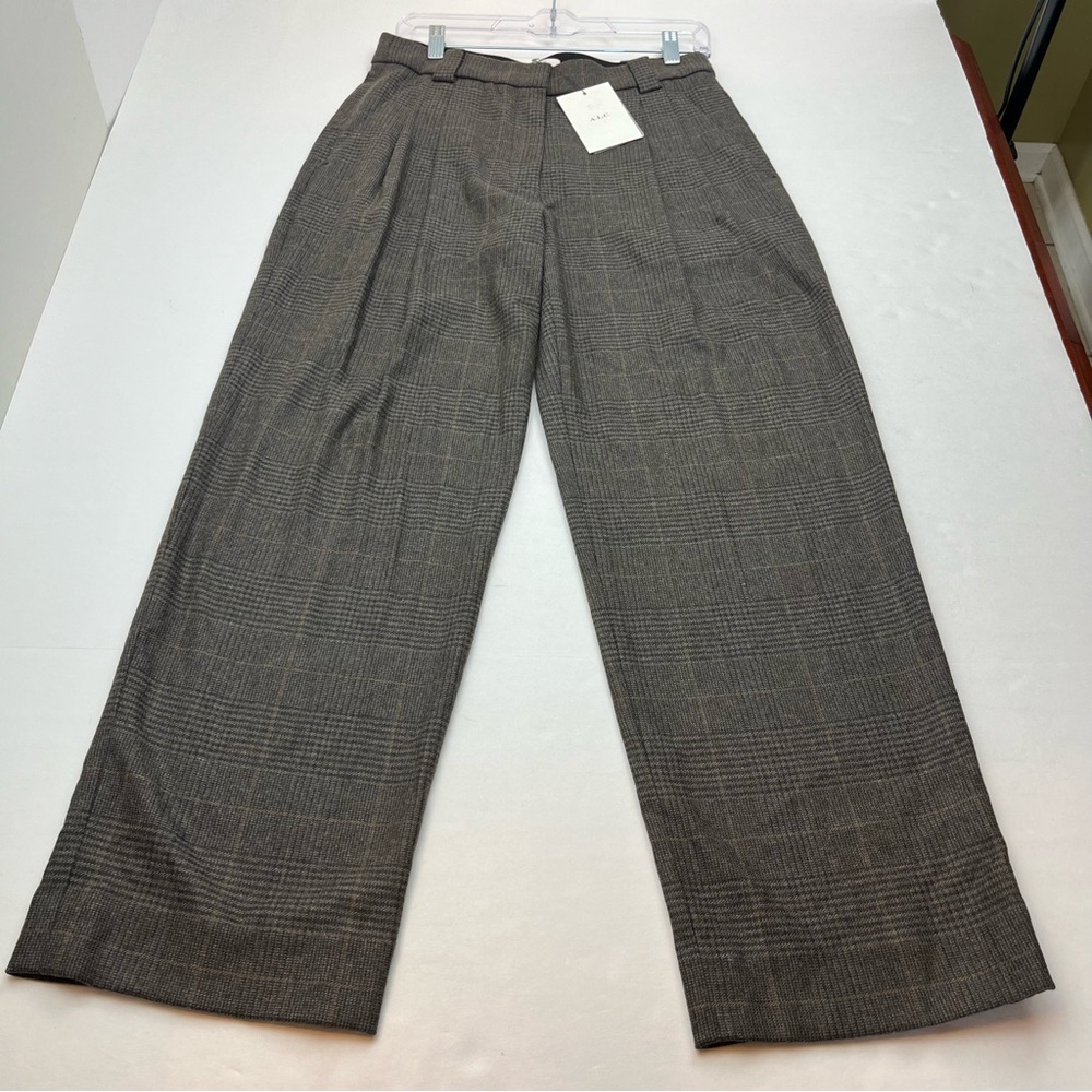 A.L.C. Franklin Tailored Crop Pant Charcoal Grey Gray Multi Wool Blend SZ 2 NEW